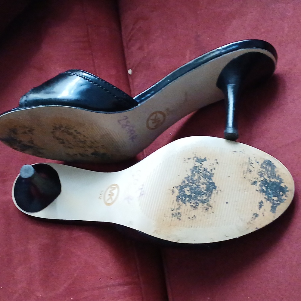 Michael Kors Black Patent Leather Mules - Picture 3 of 3